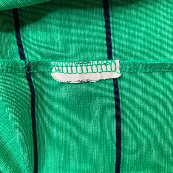 Under Armour Polo Shirt Mens M Medium Kiwi Green Heatgear Loose Fit Striped Golf - Picture 6 of 12